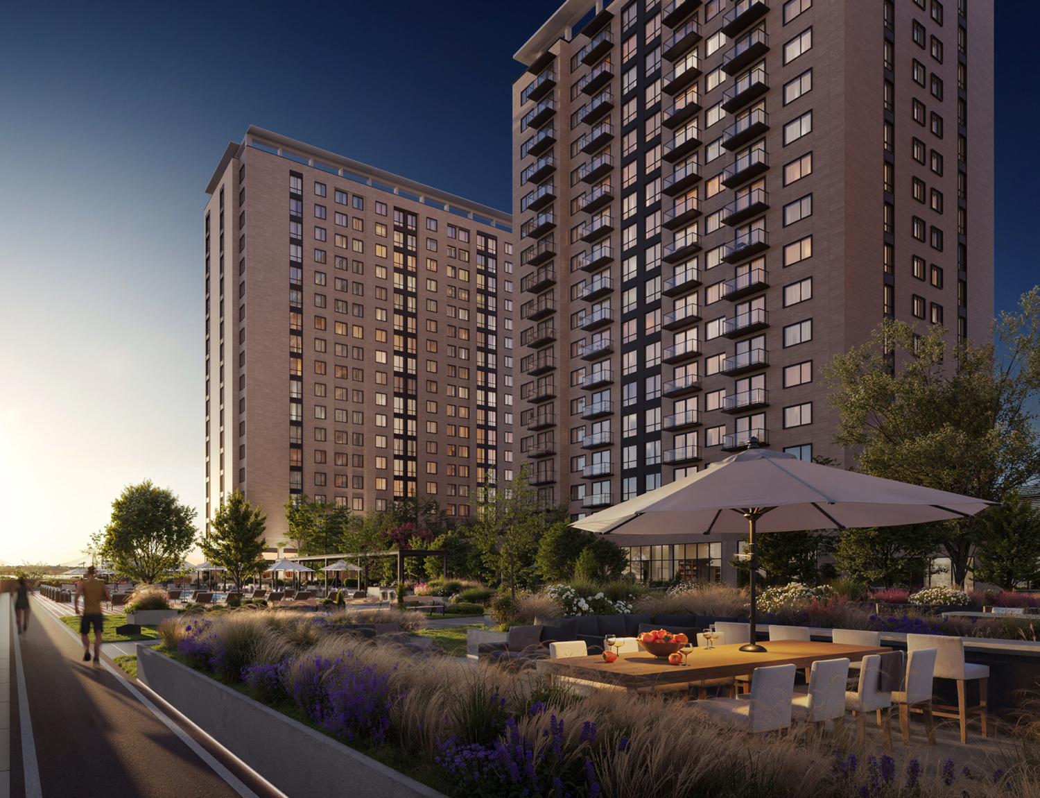 View of track outside of Sky Three